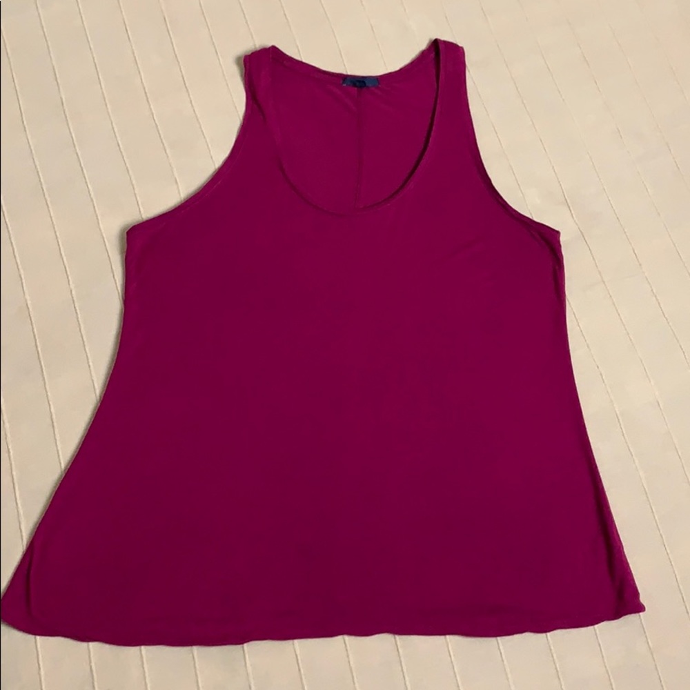 Gap Red Wine Round Neck Sleeveless Top Sz L